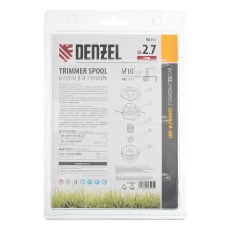Катушка триммер. полуавтомат., гайка М10, М10, М12, лев. шаг 1,25 1,5 1,5мм Denzel цена