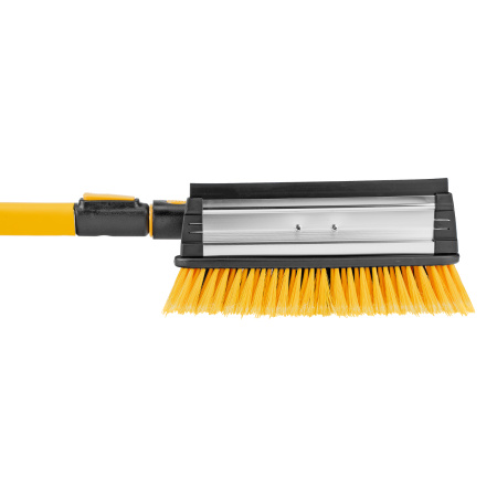 Щетка-сметка для снега со скребком, телескоп, поворотная голова, водосгон, 900-1200 мм Denzel цена