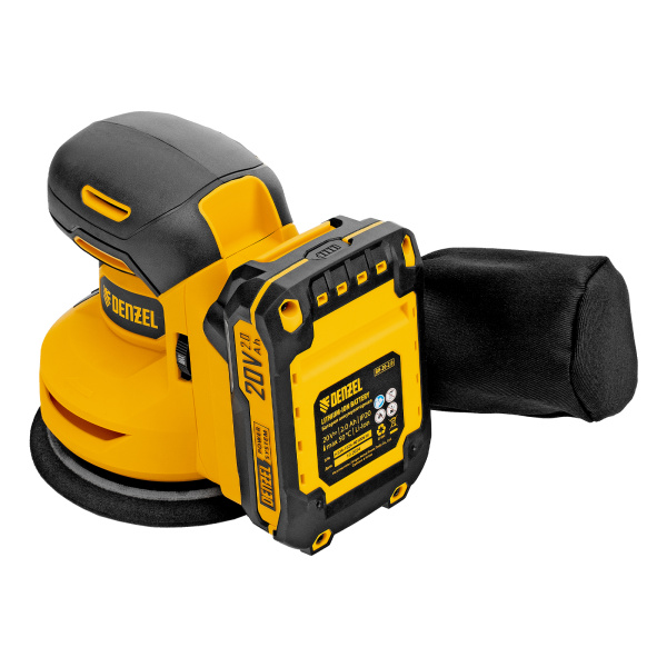 Машина шлифовальная эксцентриковая аккумуляторная CROSH-20-125, Li-Ion, 20 В// Denzel цена