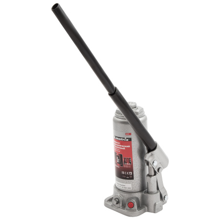 Домкрат гидравлический бутылочный, 5 т, высота подъема 216-413 мм Matrix цена