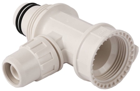 Коллектор ЗУБР ″ШиреФит″ сборный ″внутренняя резьба - штуцер с гайкой - штуцер с гайкой″, 20мм-16мм-20мм