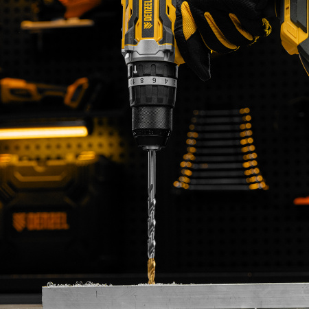 Сверло спиральное по металлу 8,5 х 165 мм, Р6М5, Golden Tip, удлиненное Denzel