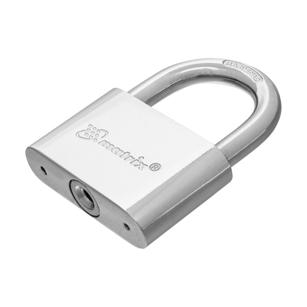 Замок навесной, хромированное покрытие 70 мм Matrix цена