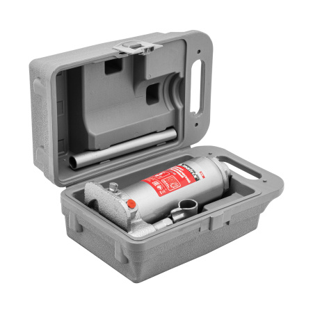 Домкрат гидравлический бутылочный, 5 т, высота подъема 216-413 мм, в пластиковый кейсе Matrix цена