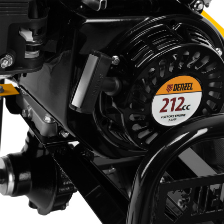 Мотоблок DPT-270X, 7 л.с, дисковое сцепление, ширина 90 см, глубина 35 см, фрез 3 х 4, ВОМ, передачи 2В/1Н Denzel