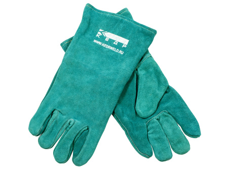 КЕДР Краги спилковые КЕДР КС-15 ЛЮКС, зеленые