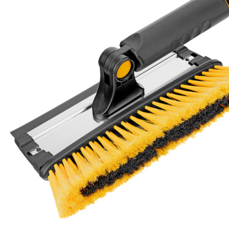 Щетка-сметка для снега со скребком, телескоп, поворотная голова, водосгон, 900-1200 мм Denzel цена