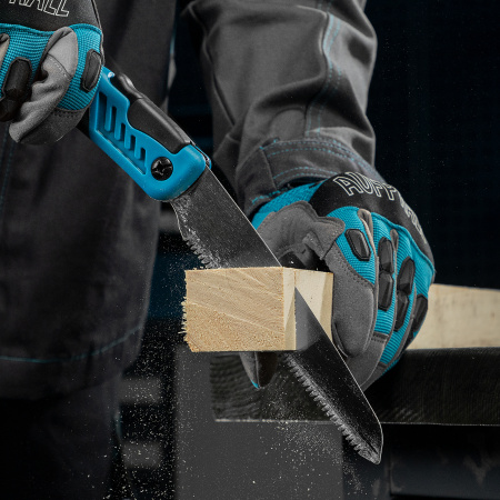 Пила по дереву Piranha, складная, для кемпинга и сада, 150 мм, 9-10 TPI, подкаленый зуб 3D, двухкомпонентная рукоятка Gross цена