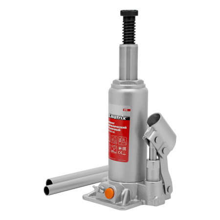 Домкрат гидравлический бутылочный, 4 т, h подъема 194-372 мм Matrix цена