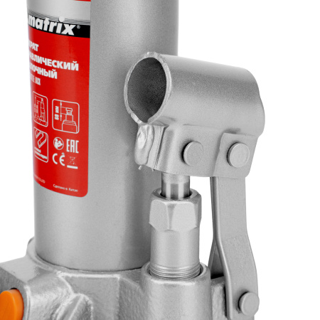 Домкрат гидравлический бутылочный, 4 т, h подъема 194-372 мм Matrix цена