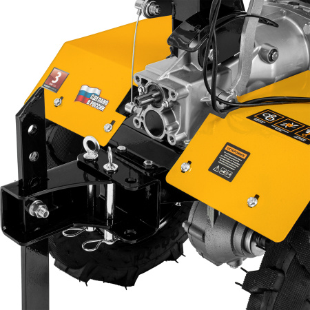 Мотоблок DPT-370X, 7 л.с, дисковое сцепление, ширина 90 см, глубина 35 см, фрез 3 х 4, ВОМ, передачи 3В/1Н Denzel