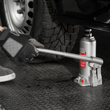 Домкрат гидравлический бутылочный, 5 т, высота подъема 216-413 мм Matrix цена