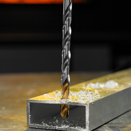 Сверло спиральное по металлу 8,5 х 165 мм, Р6М5, Golden Tip, удлиненное Denzel