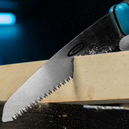 Пила по дереву Piranha, складная, для кемпинга и сада, 150 мм, 9-10 TPI, подкаленый зуб 3D, двухкомпонентная рукоятка Gross цена