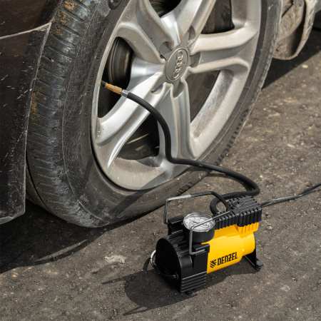 Компрессор автомобильный DС-20,12 В, 7 атм, 35 л/мин Denzel цена