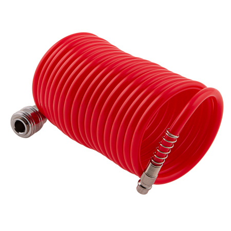 Шланг спиральный воздушный, 5 м, с быстросъемными соединениями Matrix цена