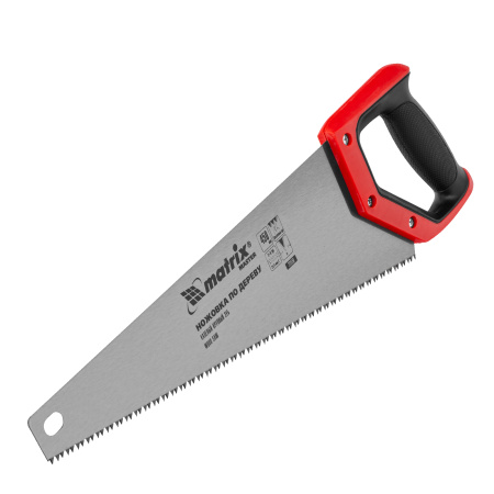 Ножовка по дереву, 450 мм, зуб 2D, каленый крупный зуб 5-6 TPI, двухкомпонентная рукоятка Matrix цена