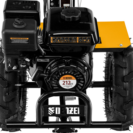 Мотоблок DPT-370X, 7 л.с, дисковое сцепление, ширина 90 см, глубина 35 см, фрез 3 х 4, ВОМ, передачи 3В/1Н Denzel