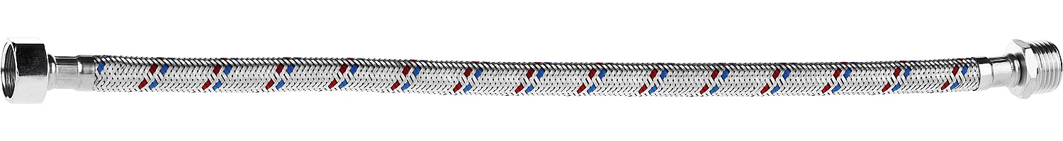 Подводка гибкая ЗУБР для воды, оплетка из нержавеющей стали, г/ш 1/2″ - 0,4м