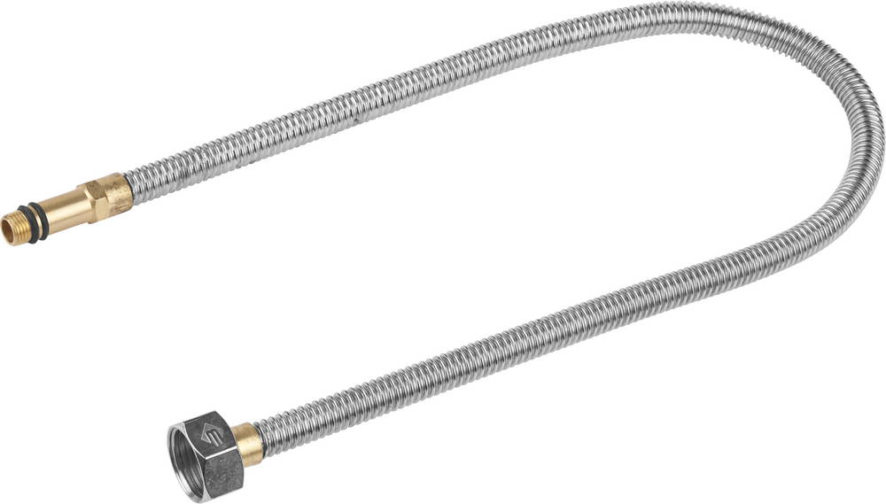 Подводка ЗУБР ″ЭКСПЕРТ″ сильфонная из нержавеющей стали, для смесителя, удлиненная, г/ш (гайка-штуцер), 1/2″, 0,6м