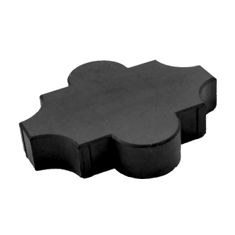 Тротуарная плитка Клевер гладкий 215x265х40 мм черная