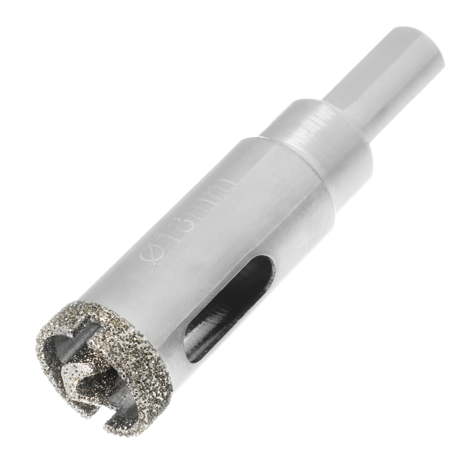 Сверло алмазное по керамограниту, 18 х 67 мм, трехгранный хвостовик Matrix