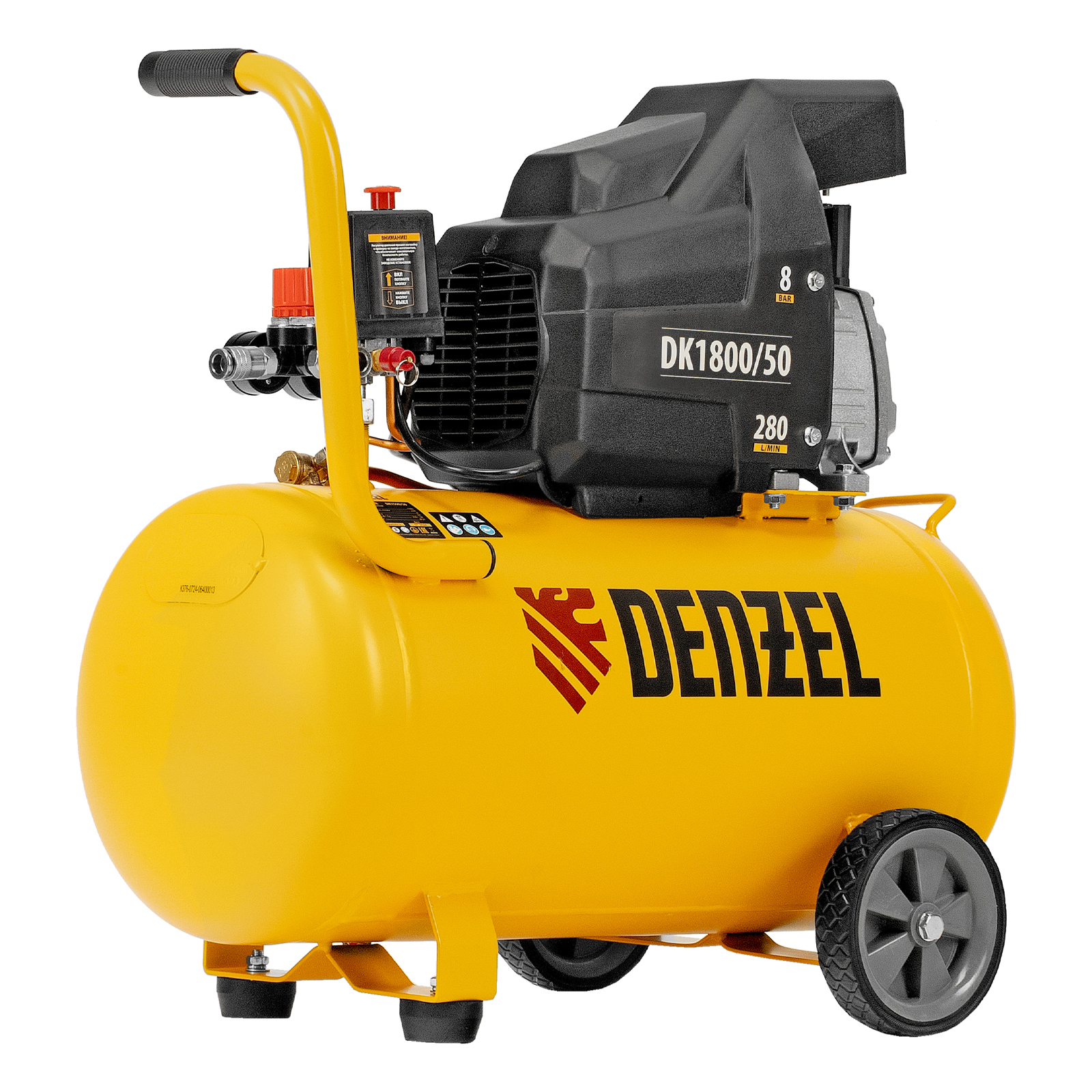 Компрессор воздушный DK1800/50, Х-PRO 1.8 кВт, 280л/мин, 50л Denzel