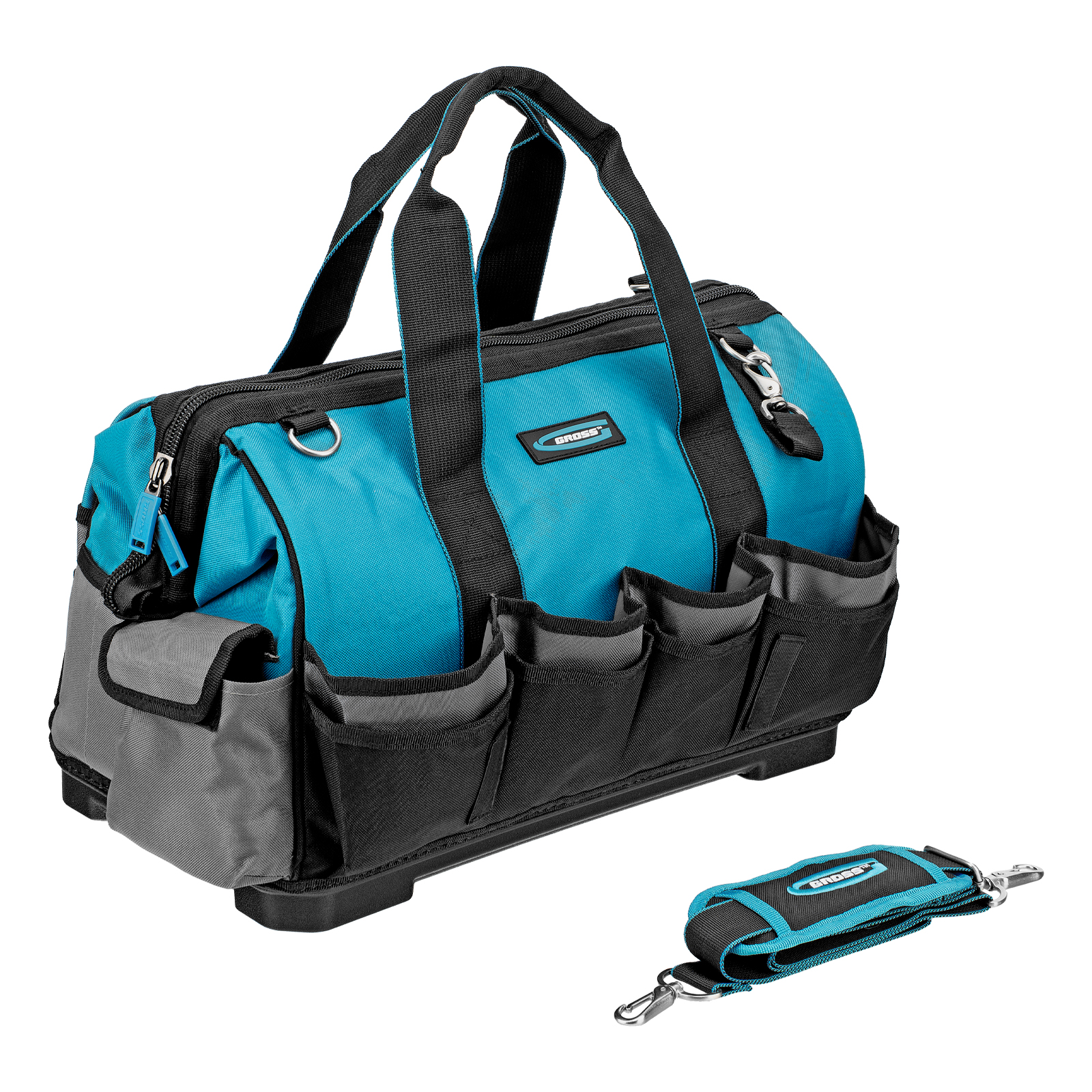 Сумка для инструмента HanD Werker, 42 кармана, дно пластик, наплечный ремень, 475 х 260 х 360 мм Gross