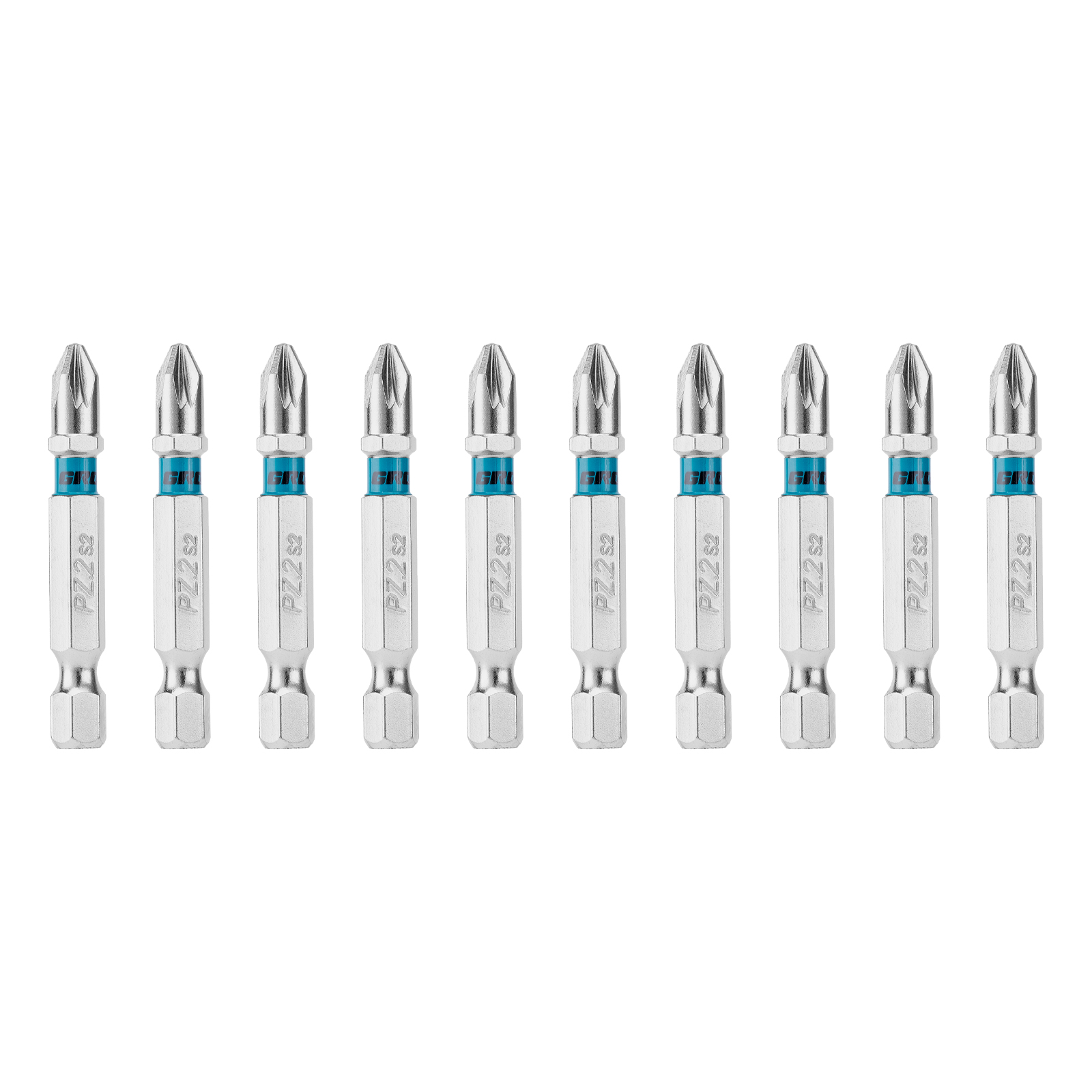 Бита PZ2х50мм, сталь S2, шестигр., 10 шт. Gross