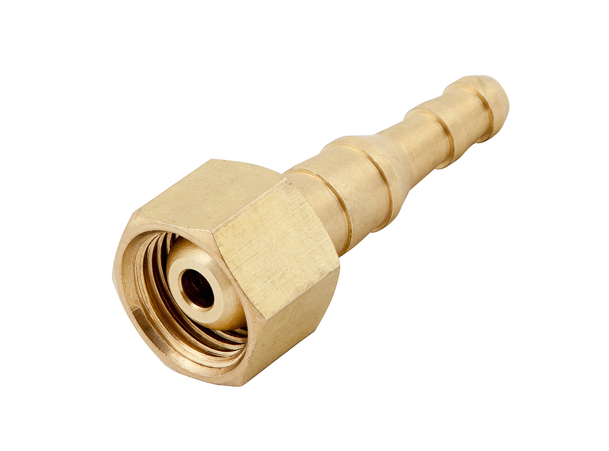 КЕДР Гайка накидная КЕДР G3/8 с нипелем Ø6 для горелок TIG, MIG