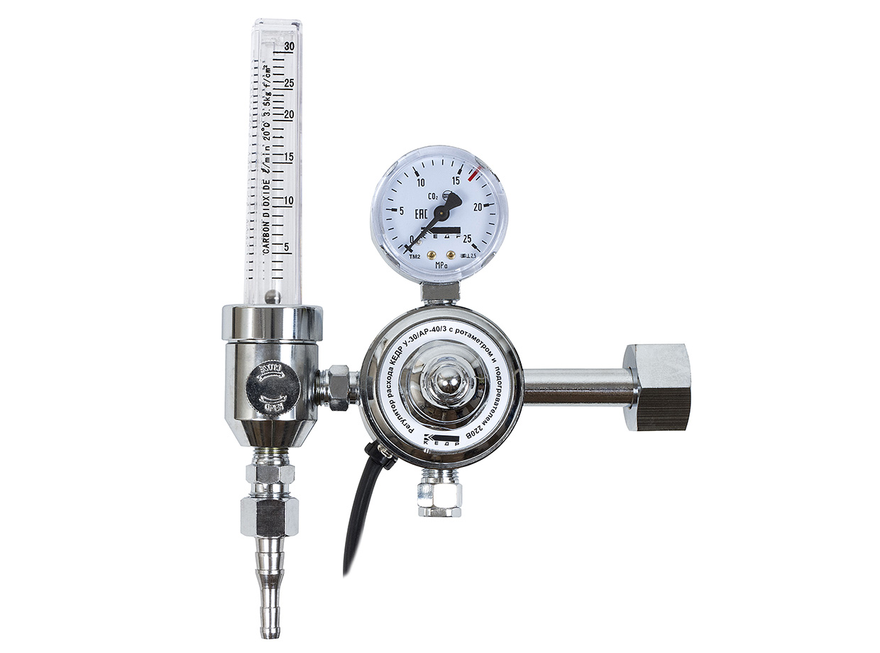 КЕДР Регулятор расхода КЕДР У-30/АР-40/3-220 с ротаметром и  подогревателем 220В