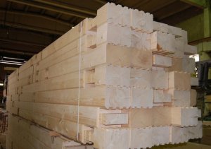 Профилированный брус камерной сушки 150х200 (140х190) массив с чашами под проект