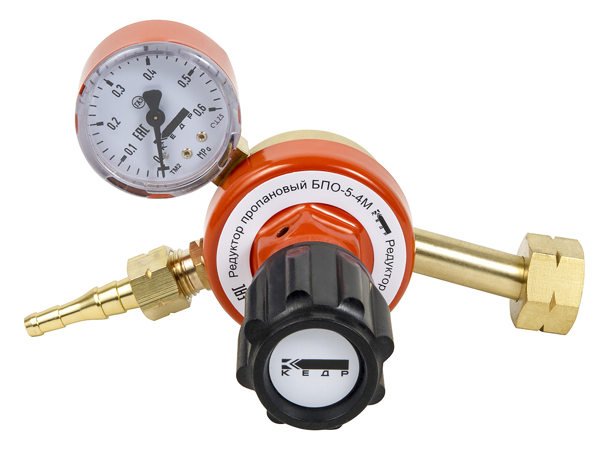 КЕДР Редуктор пропановый КЕДР БПО-5-4М (12 шт. в упаковке) манометр с поверкой
