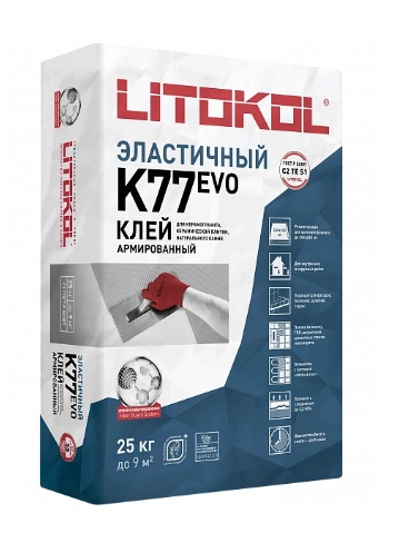 Клей плиточный Litokol Superflex K77 25 кг Litokol Litoplus K55 клей для стеклянной мозаики и плитки белый 25 кг