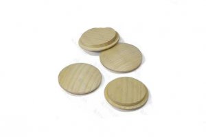 Заглушка деревянная Ясень d-35х41 мм. 10 шт/упак.