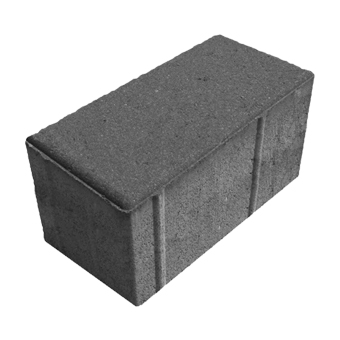 Тротуарная плитка Брусчатка 200х100х80 мм серый