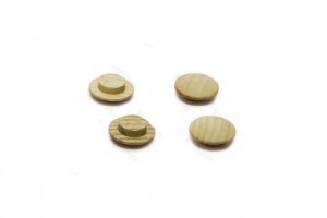 Заглушка деревянная Ясень d-12х20 мм. 10 шт/упак.