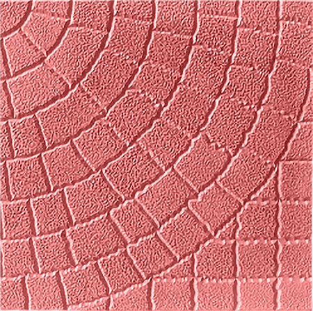 Тротуарная плитка Колодец 400х400х50 красная