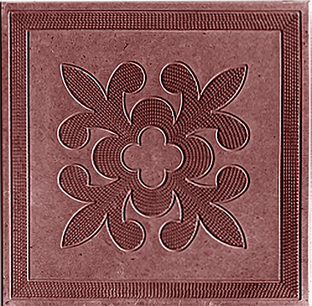 Тротуарная плитка Клевер 300х300х30 коричневая