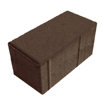 Тротуарная плитка Брусчатка 200х100х80 мм коричневый