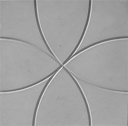 Тротуарная плитка Цветок 250х250х25 серая