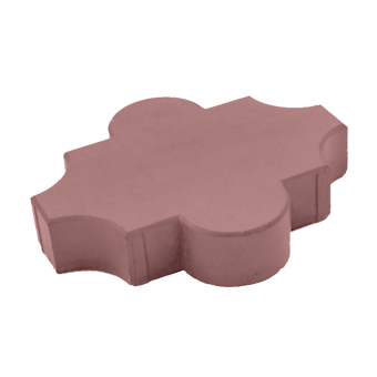 Тротуарная плитка Клевер гладкий 215x265х40 мм коричневая