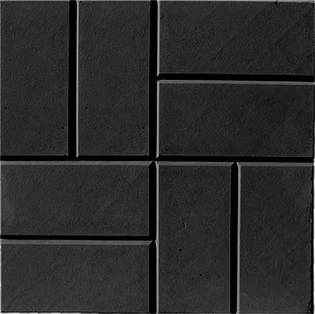 Тротуарная плитка 8 кирпичей 400х400х50 черная