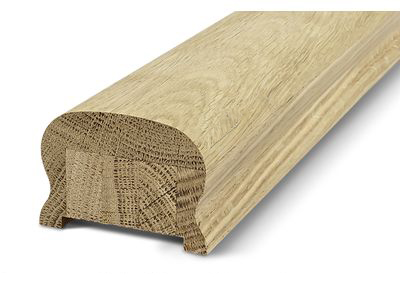 Перила 45x75х3500 мм Дуб под балясину 50x50 мм Дуб АБ Цельноламельный