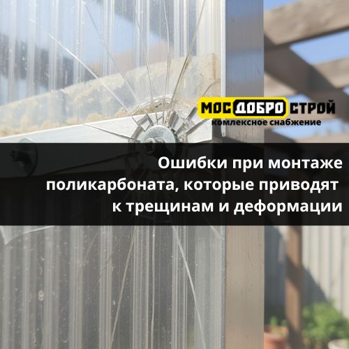 Ошибки при монтаже поликарбоната, которые приводят к трещинам и деформации