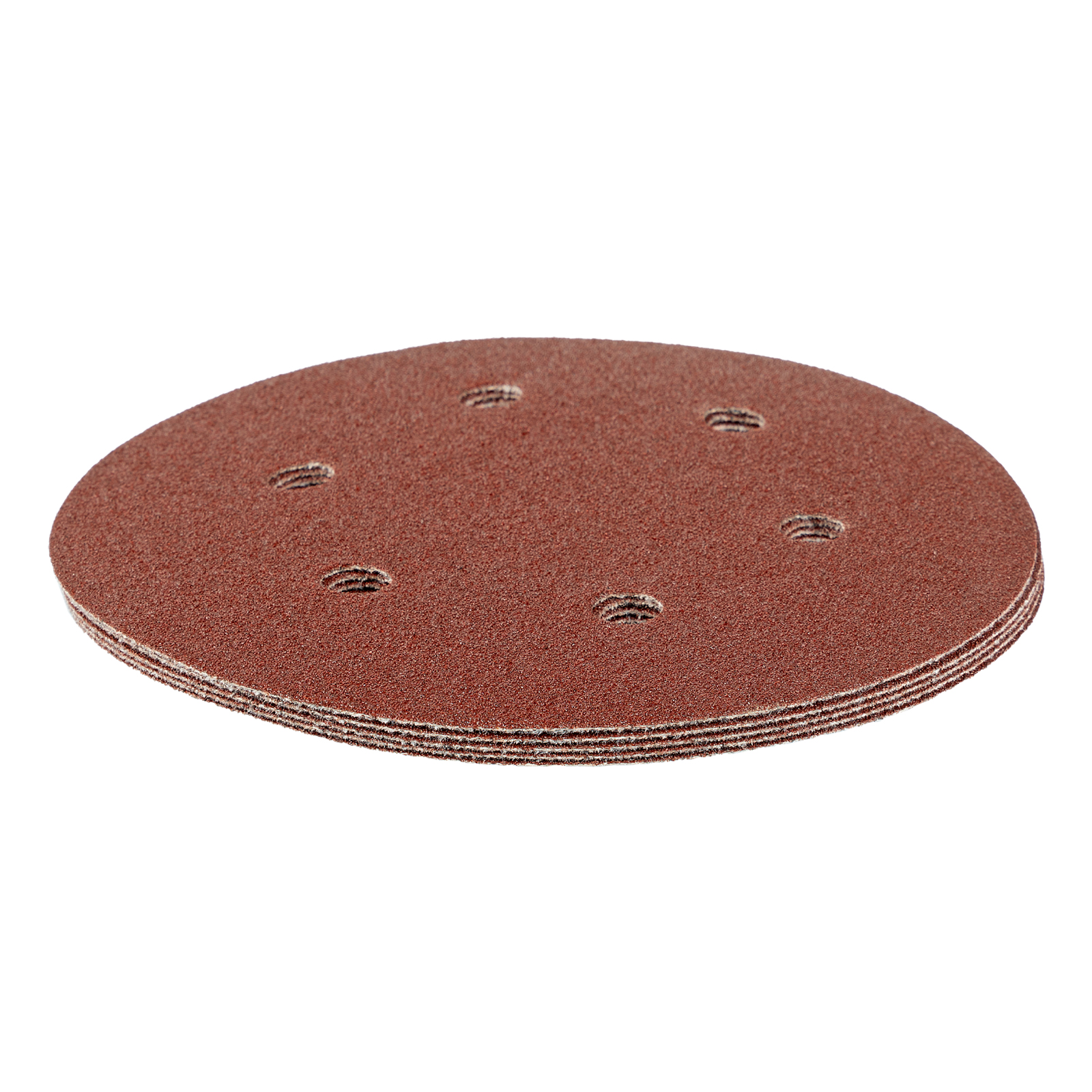 Круг абразивный на ворсовой подложке под "липучку", перфорированный, P 80, 150 мм, 5 шт Matrix