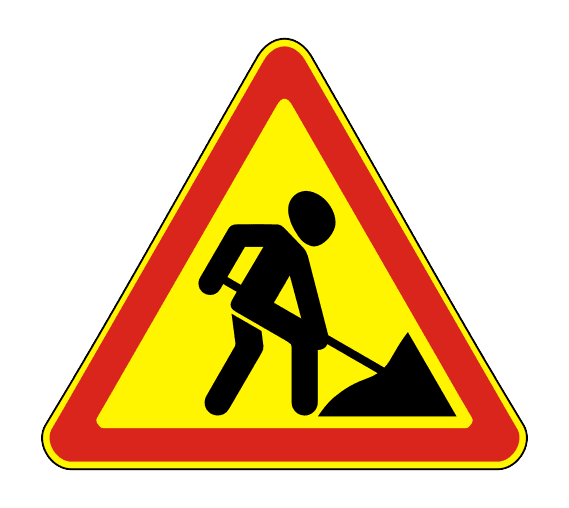 Знaк 1.25 Дopoжныe paбoты (Bpeмeнный)