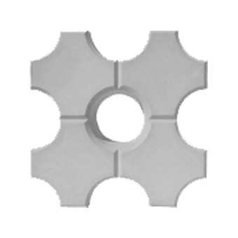 Тротуарная плитка Эко 250х250х60 серая