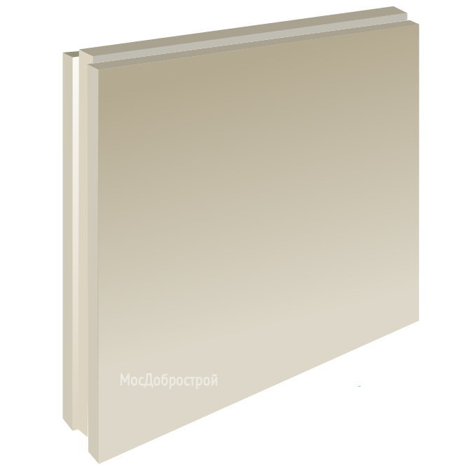 Плита пазогребневая Волма полнотелая 667х500х100 мм