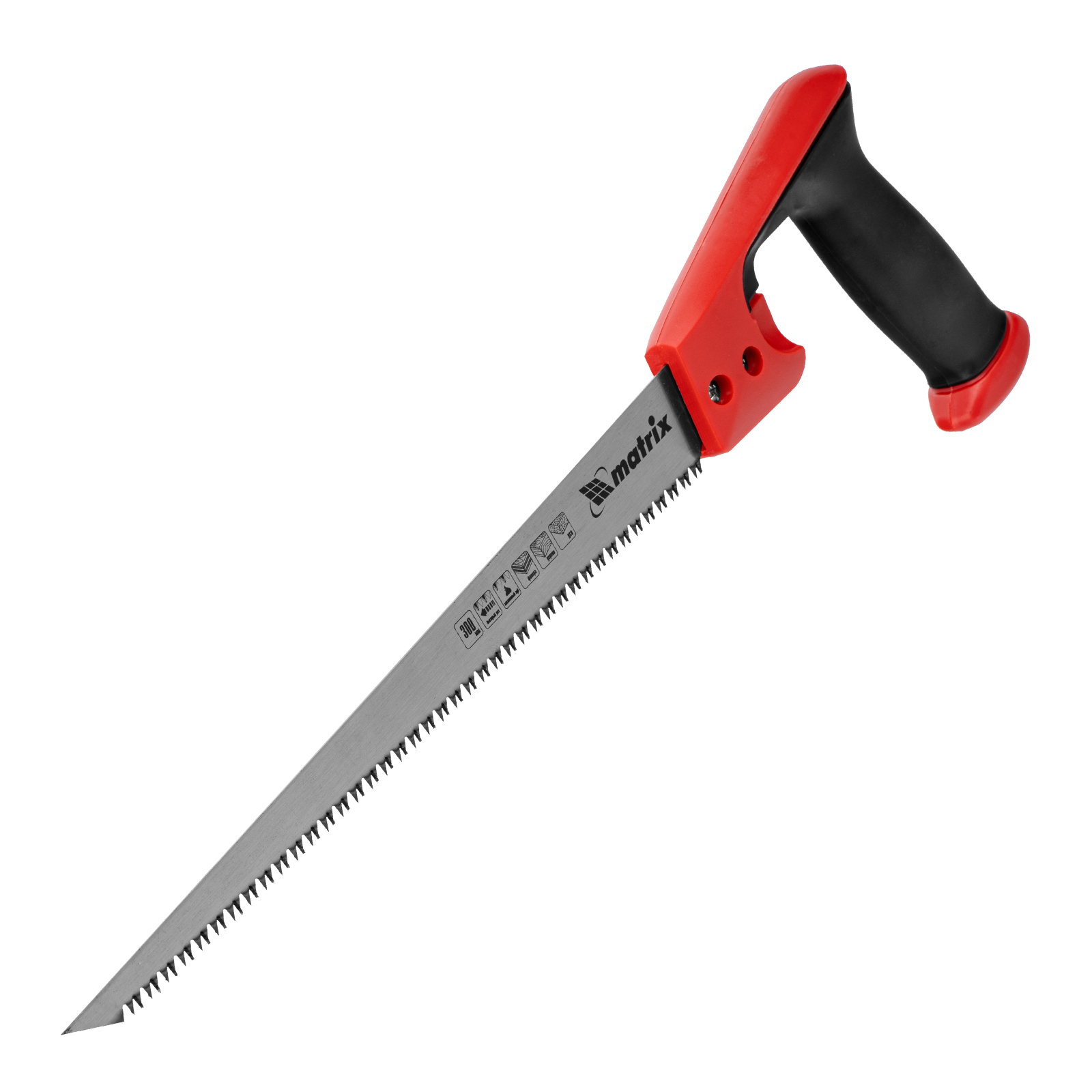 Ножовка по дереву выкружная, 300 мм, каленый зуб, двухкомпонентная рукоятка Matrix